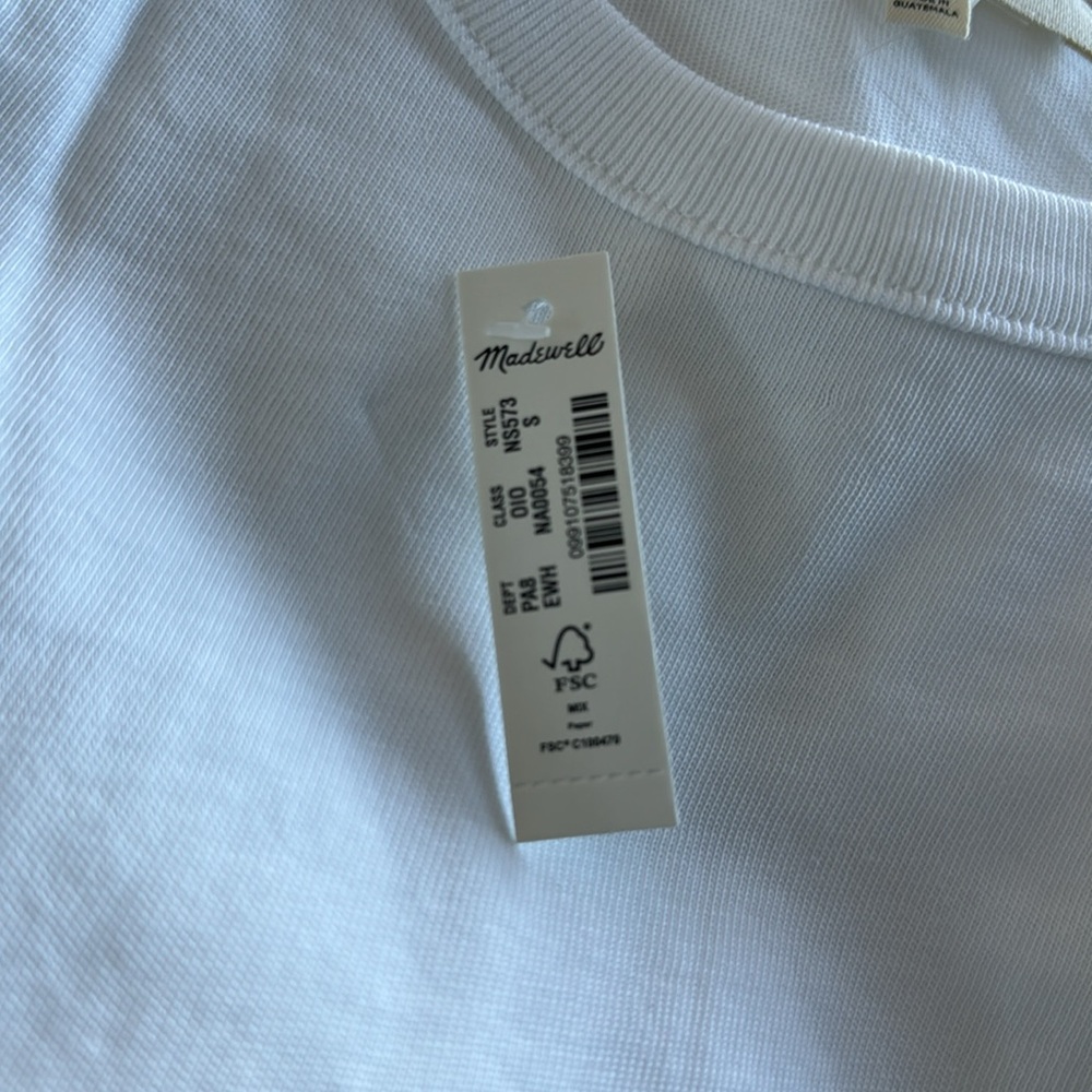 Madewell Relaxed Boxy Tee in Eyelet White - Picture 4 of 4
